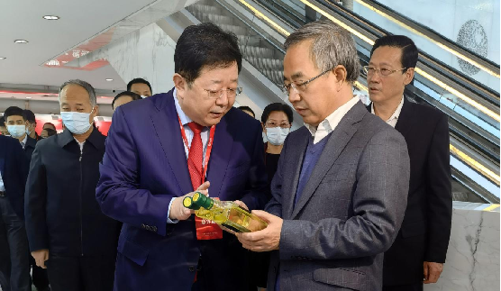 中央委員、全國(guó)政協(xié)副主席胡春華視察東旭集團(tuán)展區(qū)